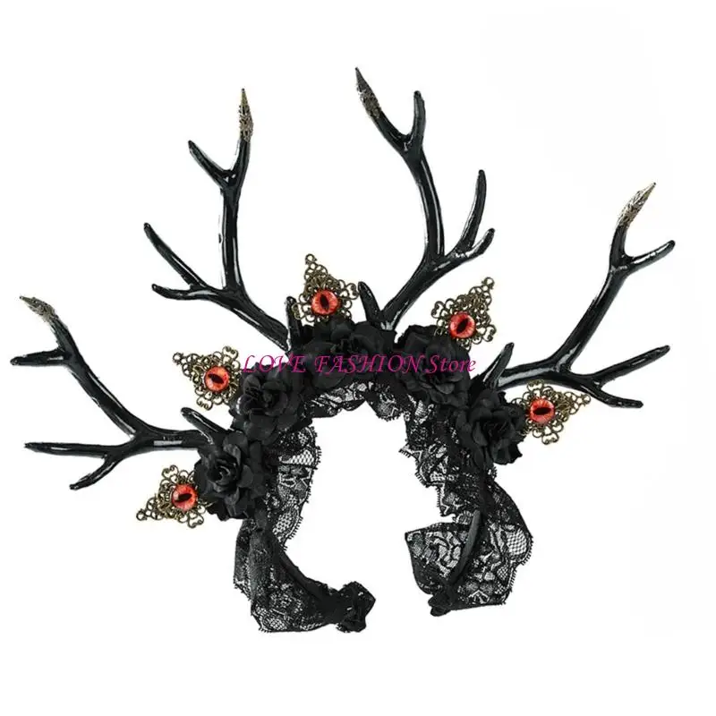 Ánh sáng đầu tuần lộc gothic nhẹ dành cho đầu trang phục gothic Y166