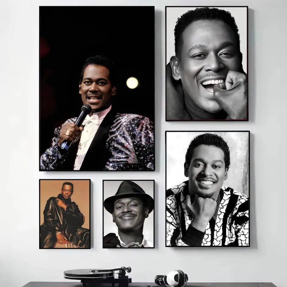 Soul L-Luther Vandross Painting Calligraphy Self Adhesive Wall Art Waterproof Print For Bedroom Hallway Home Decor