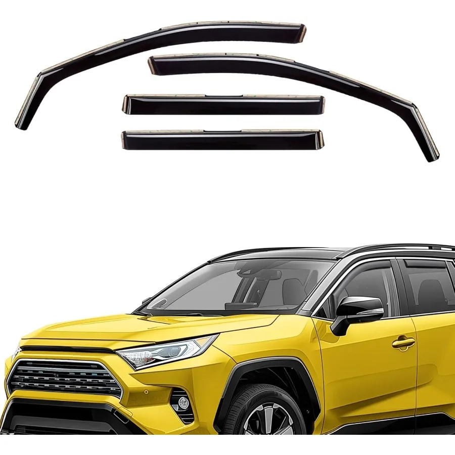 

Сверхпрочные дефлекторы окон InChannel с защитой от дождя для RAV4 20192025, внешние автомобильные аксессуары для защиты от ветра и