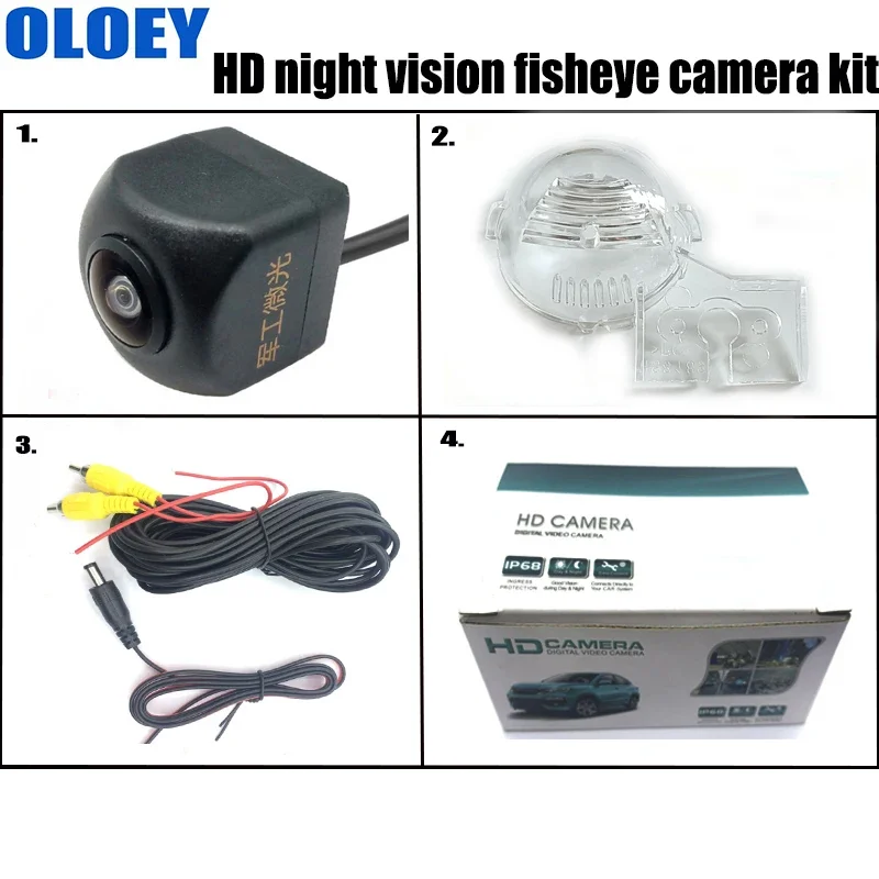 Telecamera Retromarcia HD 1280x720p Per Suzuki E Fiat | Sensore CCD, Visione Notturna, IP68, Angolo 170°