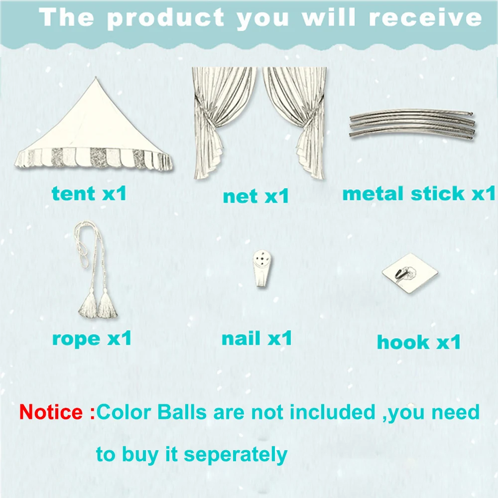 Children Play House Castle Baby for Bed Decoration Tent Curtain  Canopy Bed Curtain Baby Crib Netting Girls Boy Room Decoration