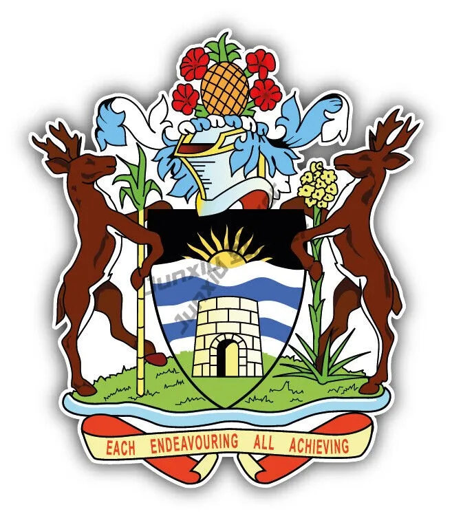 

Antigua And Barbuda Coat Of Arms Car Sticker Ag Antigua And Barbuda Country Code Flag Emblem Stickers High Quality Vinyl Decals