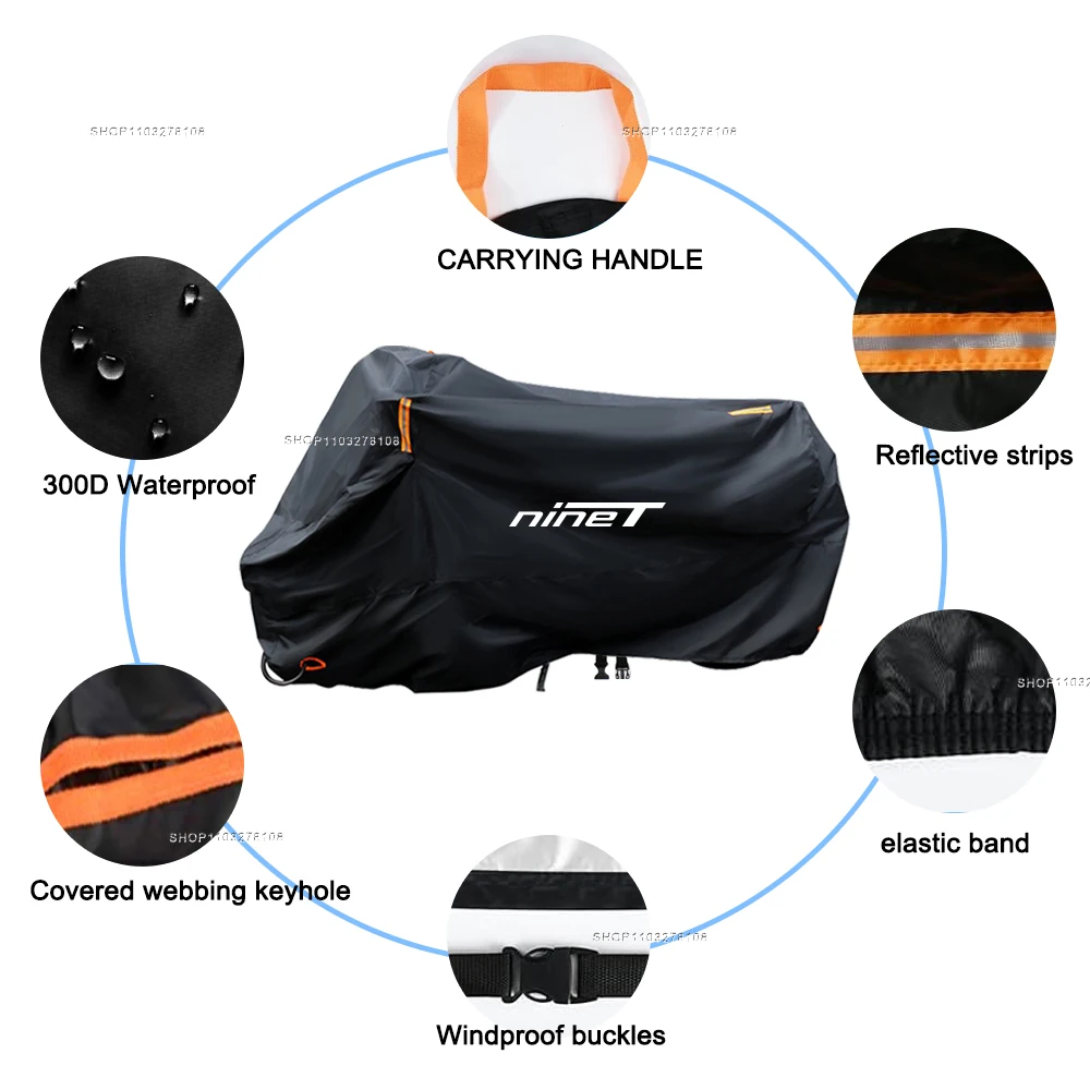 For BMW R nineT Rnine T Pure /5 Motorcycle Cover Waterproof Outdoor All Season Dust UV Protective Scooter Motorbike Rain Cover