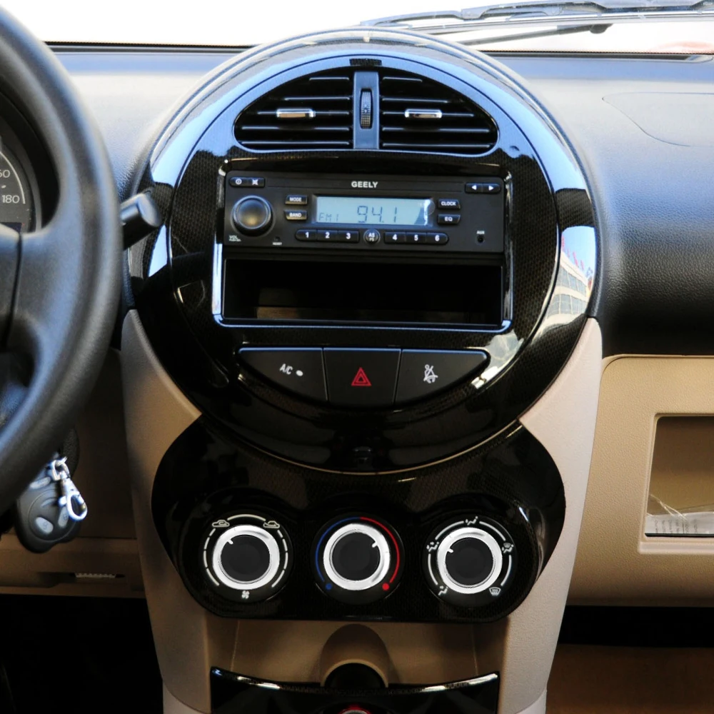 3Pcs Aluminum Alloy Car AC Knob Air Conditioning Heat Control Switch Button Knobs for Geely Panda 2009 - 2017 Accessories