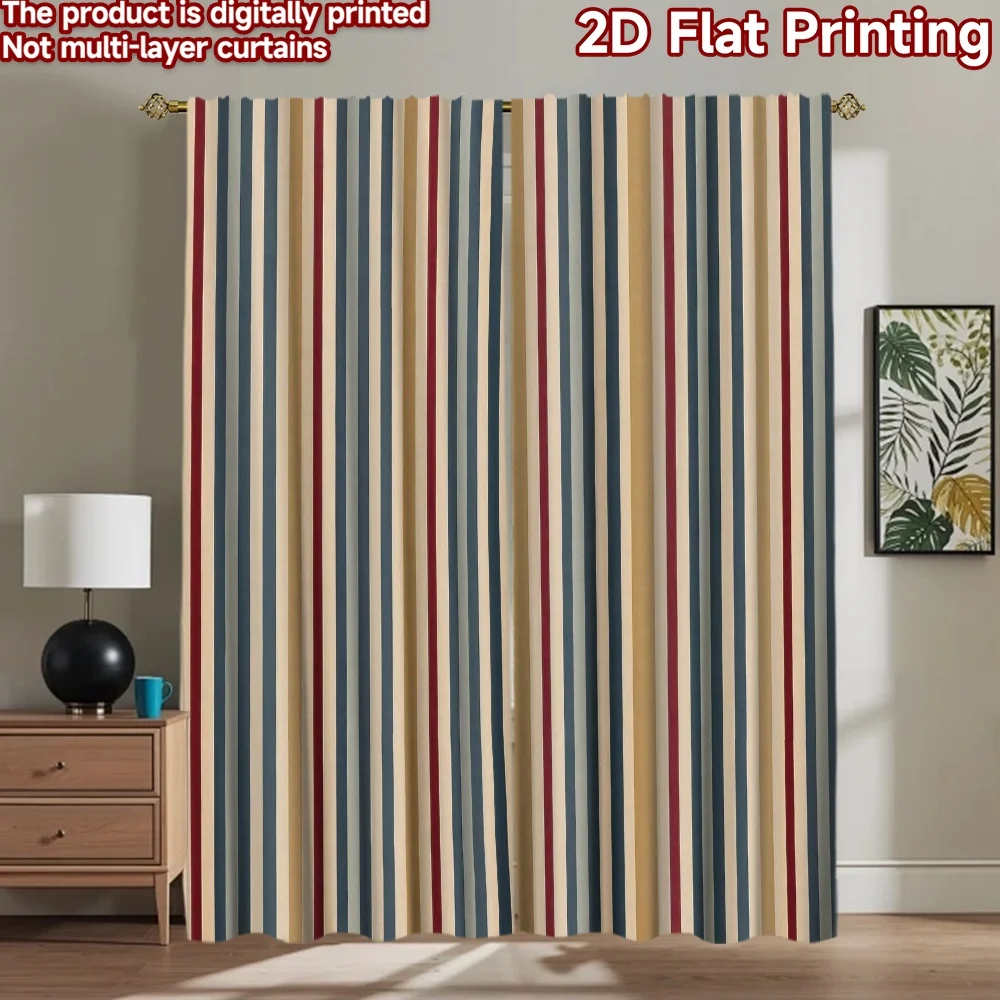 

1pc 2D flat Photography Backdrop Popular Photography Banner Blue and Beige Stripes 100% Polyester Holiday Decorations for