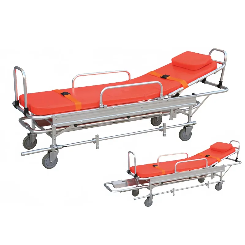 

Multifunctional Hospital Emergency Foldable Medical Folding Aluminum Alloy Adjustable Patient Transfer Ambulance Stretcher