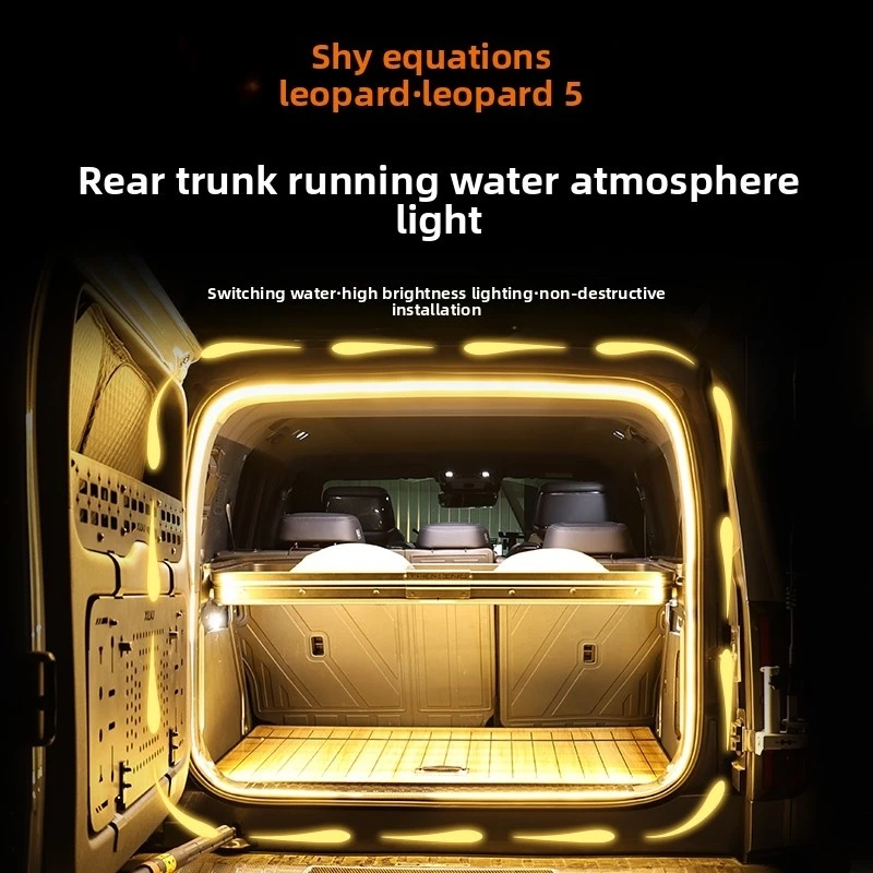 

Suitable for 2023-2025 Byd Equation Leopard 5 Leopard 8 Trunk Light Bar Tailgate Flowing Water Atmosphere Light Camping Style Outdoor Lighting Car Supplies Modification