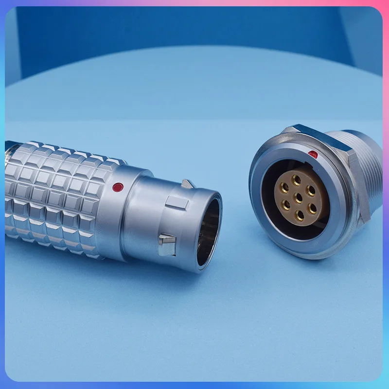 Push-pull self-locking circular aviation plug holder FGG 00 1B 2B3B 4 8-pin quick-plug metal connector