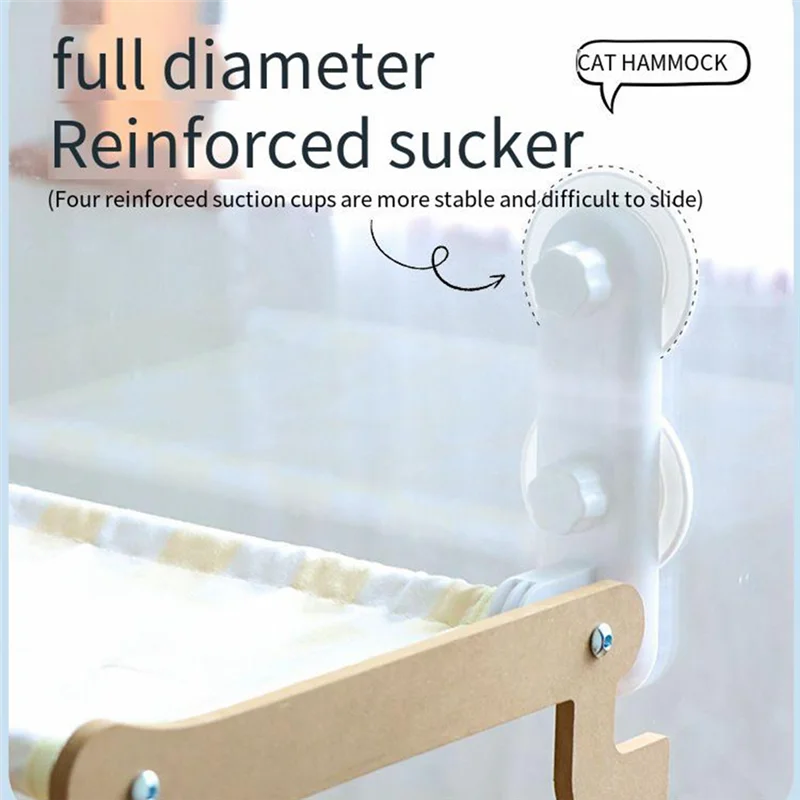 

Cat Hammock Cat Window Bed Perch Window Foldable Bed Window Sill Seat Cordless Lounger Kitten Shelves With Sturdy Suction Cups B