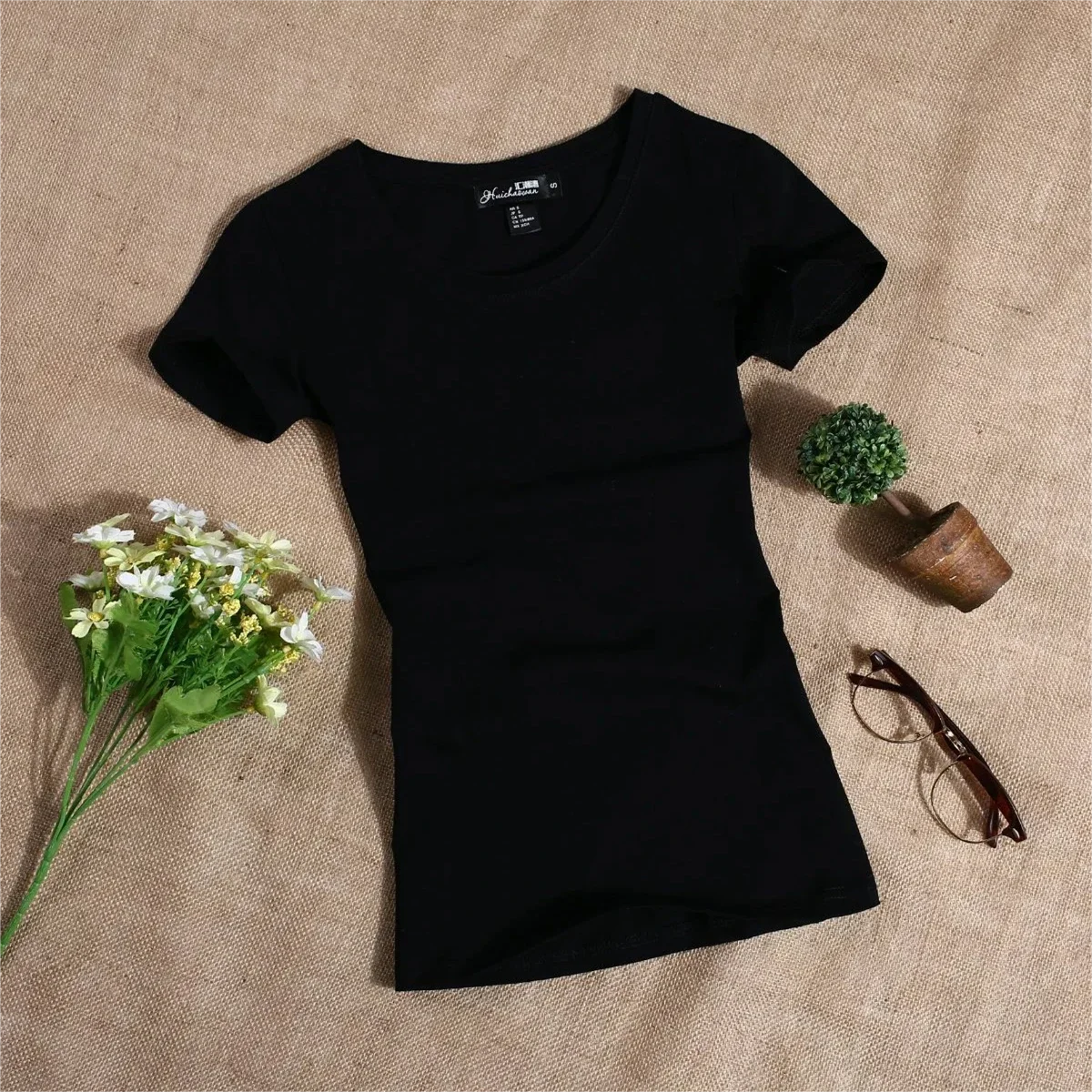 MRMT 2026 Women\'s T Shirt Women Short Sleeved Slim Solid Color Simple Pure Tee Womens T-Shirt For Female Women T shirts