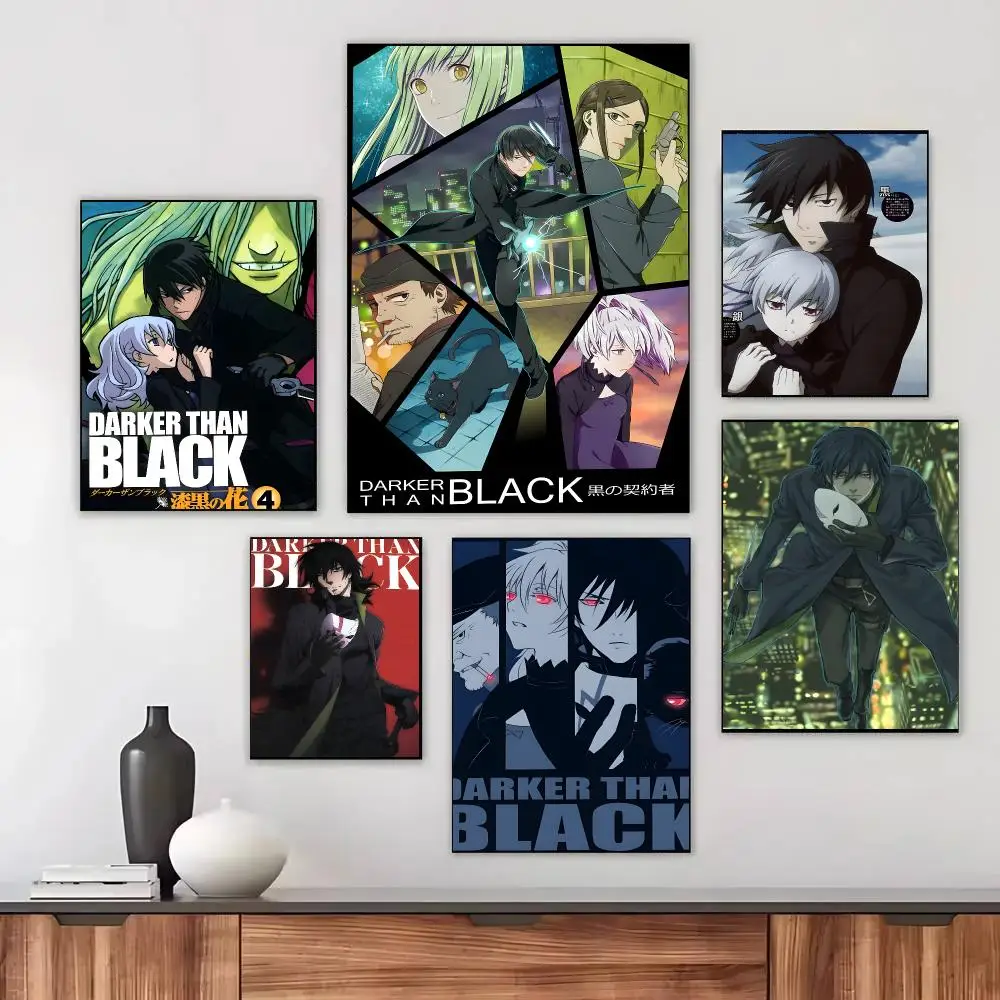 Anime Darker Than Black Poster Modern Aesthetic Print Minimalist Bedroom Living Room Home Decor Gift