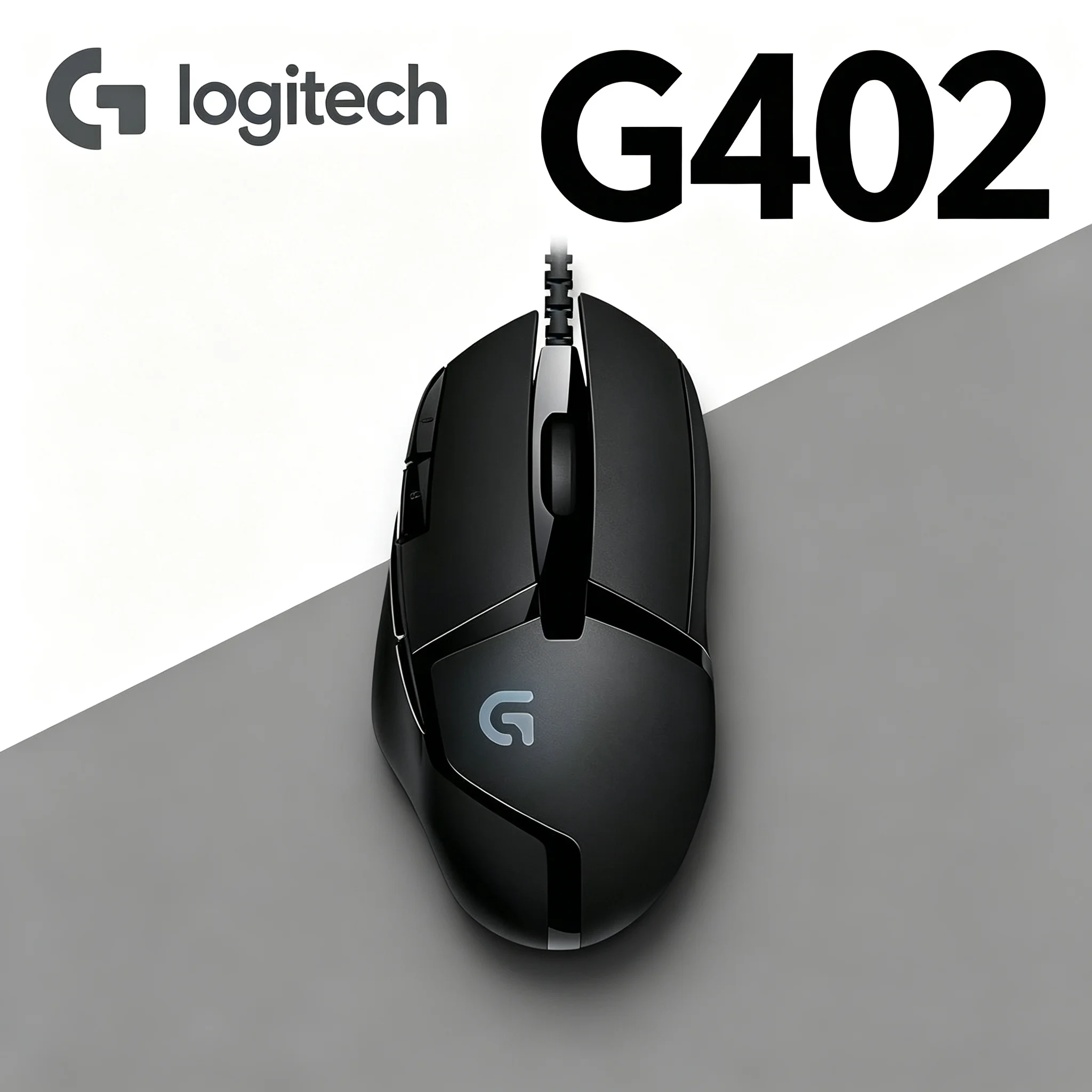 Logitech G402 Hyperion Fury USB Gaming Mouse 32‑Bit Processor 8 Custom Keys Mice For CSGO PUBG Fortnite Valorant LOL PC Gamer