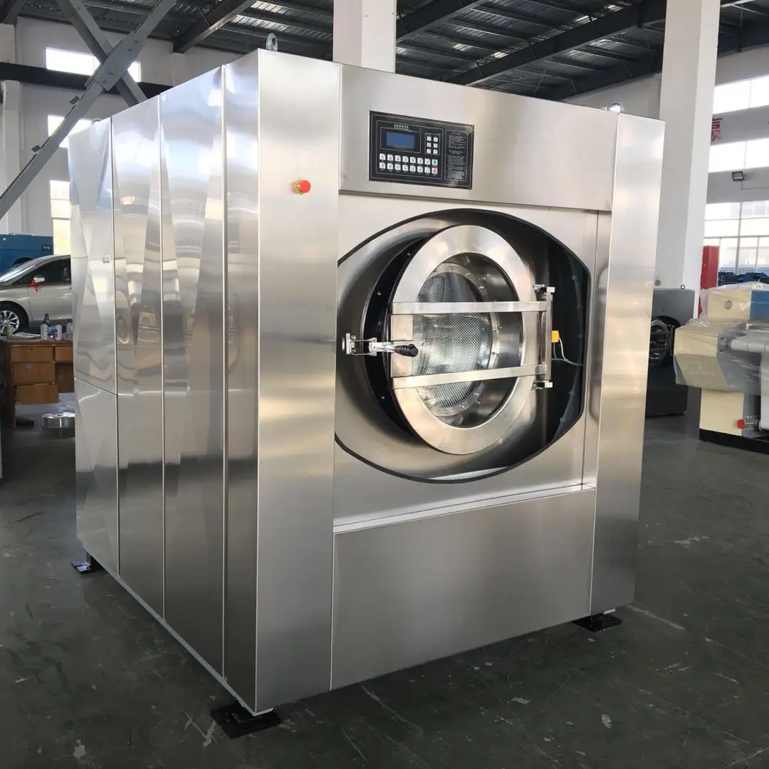 Large Automatic Washing Machine Stainless Steel,Front Loading Washer and Dryer,Large Capacity for Commercial Laundry Room