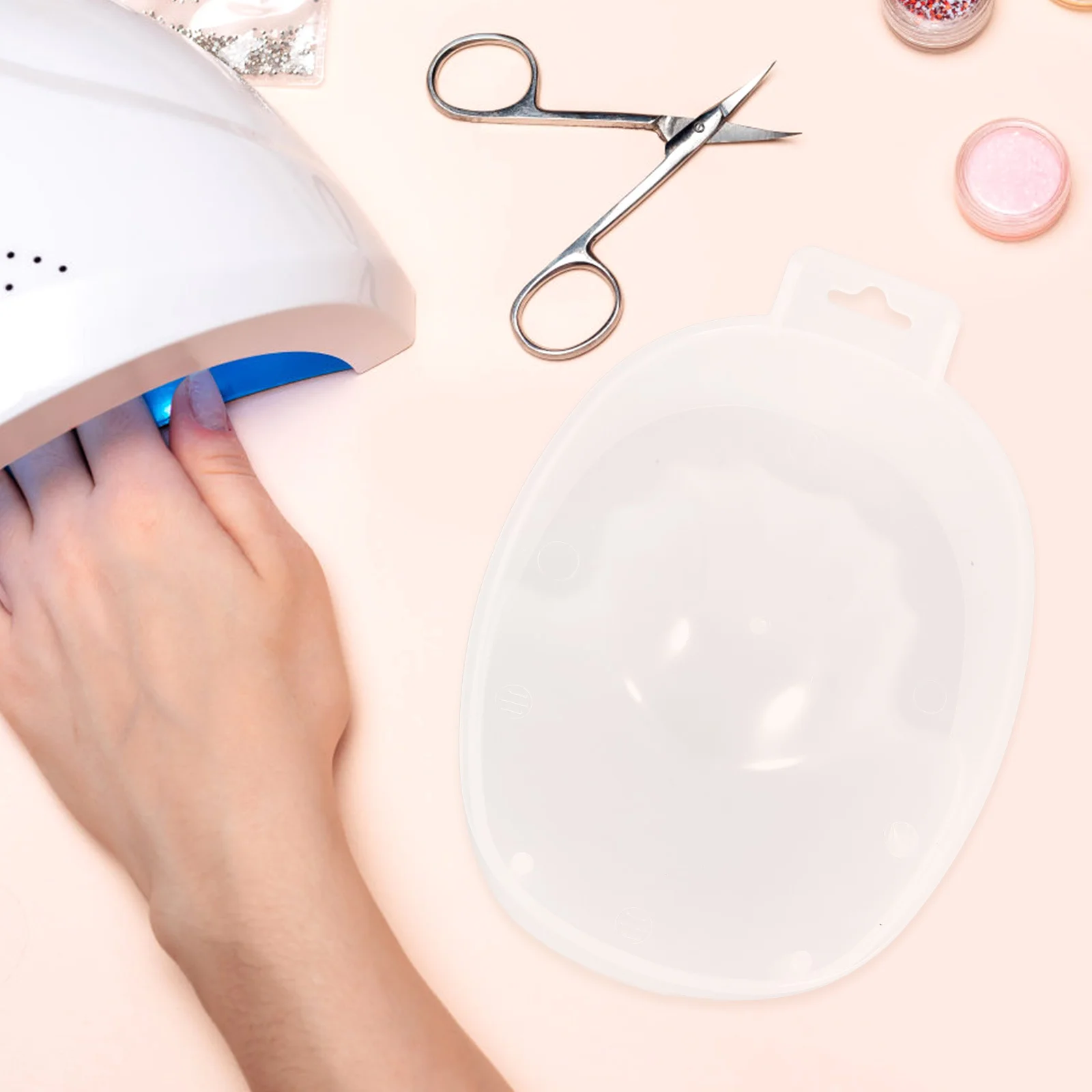 5 قطع من وعاء نقع الأظافر ذو سطح أملس، وعاء نقع يدوي لإزالة الأظافر، معالجة المياه الدافئة، مستلزمات فن الأظافر