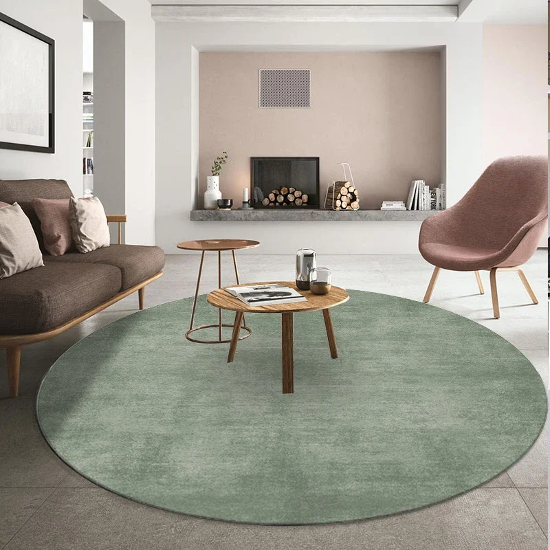 Nordic Style Living Room Decoration Round Carpet Home Decor Large Area Carpets Non-slip Floor Mat Minimalist Rugs for Bedroom