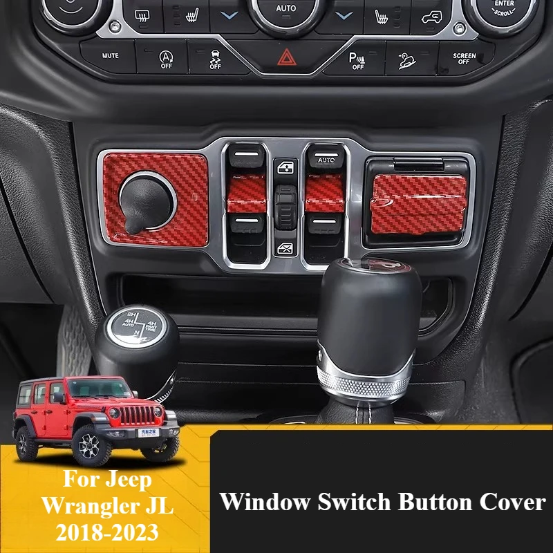 Window Switch Button Cover Trim for Jeep Wrangler JL 2018-2023 Gladiator JT Interior Aluminum Alloy Accessories Interior Tools view 5