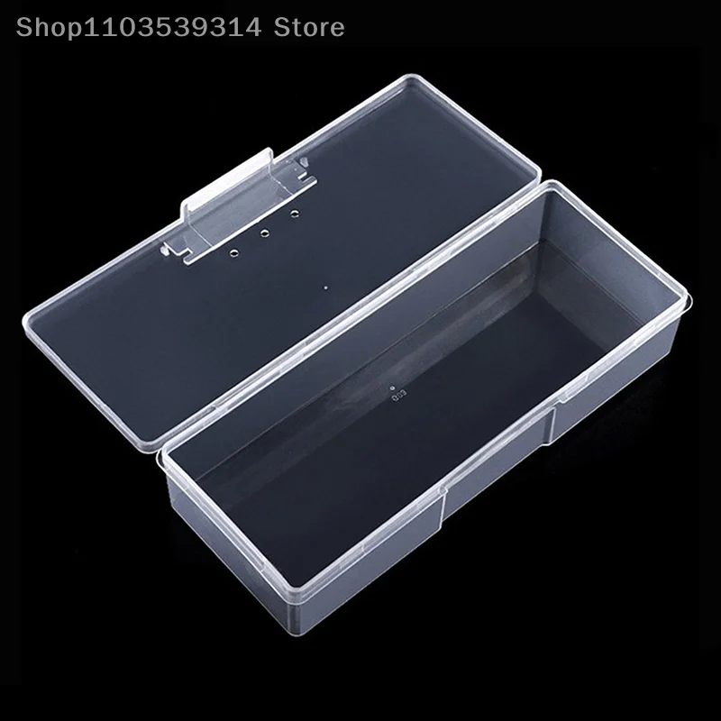 1Pcs Nail Pen Case Box PP Material Transparent Nail Brush Box Pouch Stationery School Pencil Case Supplies Pencil Storage