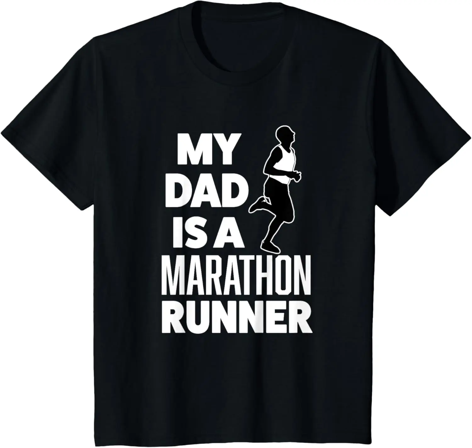 Kids Funny My Dad is a Marathon Runner Race boys, girls shirt