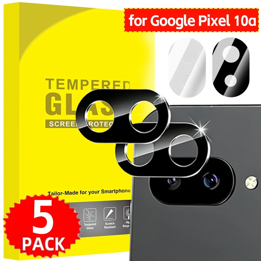 

5-1Pcs HD Clear Tempered Glass Camera Protector for Google Pixel 10a Back Cover Lens Glass 3D Curved Camera Films for Pixel 10A