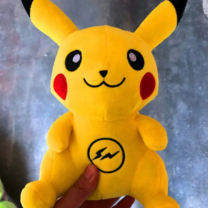 Pokemon X Fragment 30CM Anime Character Dark Pikachu Doll Kawaii Pop Doll Black Pikachu Pillow Birthday Gift Female