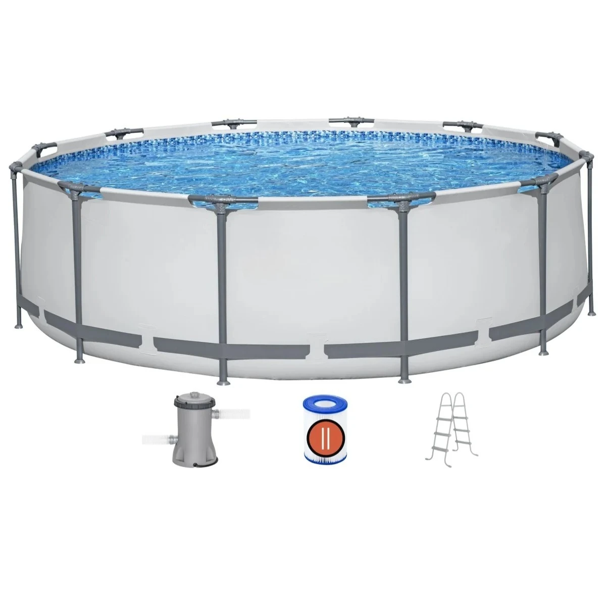 Above Ground Pool，Round Steel Pro Max 3.66m，Frame Swimming Pool，Durable Outdoor，Water Pool Set，Backyard Family Summer Leisure