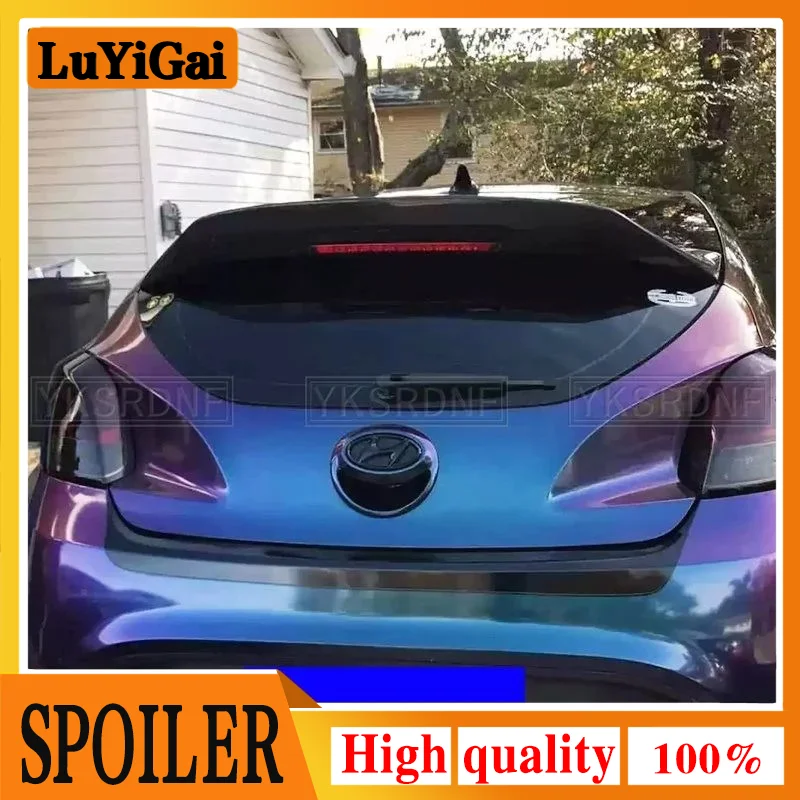 For Veloster (Turbo Only) SC Type Glass Fiber Rear Duckbill (With Brake Light Hole) For Veloster FRP Spoiler Splitter Roof