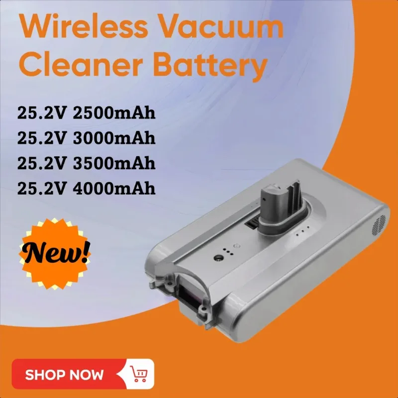 

25.2V 4000mAh 18650 replacement lithium battery For Dreame V11 V11SE V10ProV12 V12Pro VVT1 VVN6 VVA1 Wireless Vacuum Cleaner