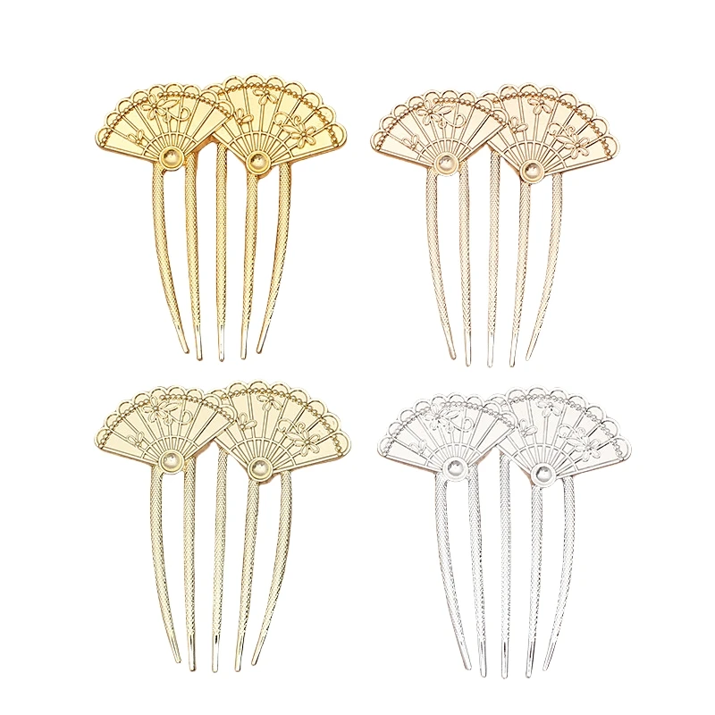 BoYuTe 5 Teeth Alloy Inserted Combs Ancient Court Headdresses Diy Hair Jewelry Accessories Handmade Materials