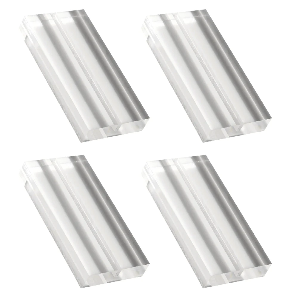 

4pcs Transparent Acrylic Holders Business Name Card Stand 75x50x10mm Wedding Table Decor Photo Sign Place Card Holder