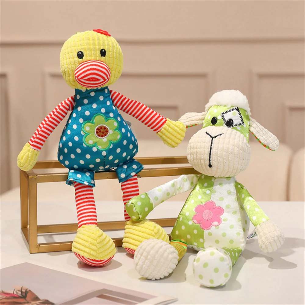 

30CM Clown Animal Series Doll Calf Duck Sheep Plush Doll Baby Soothing Toy Sleep Companion Doll Baby Educational Toy Kid Gift