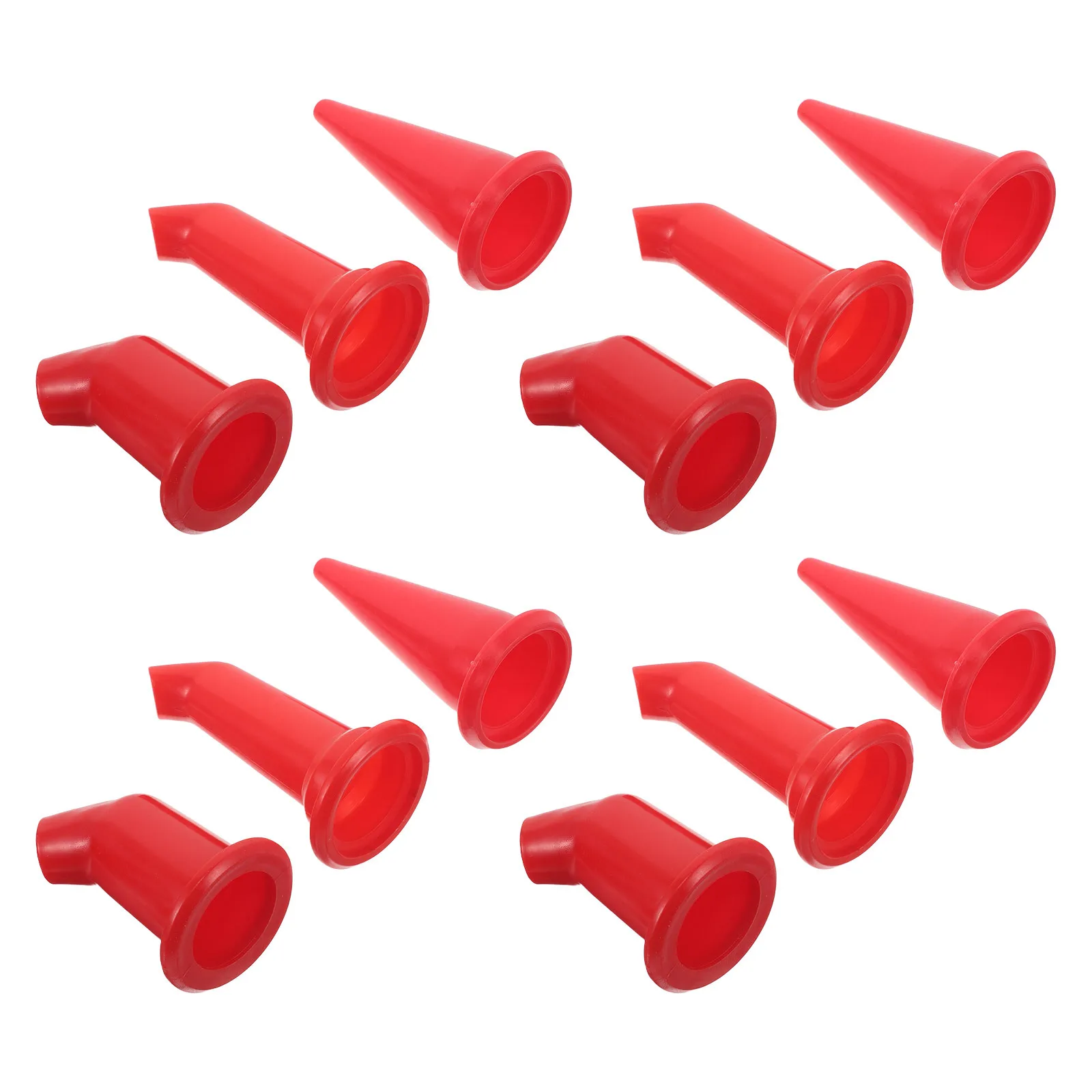 12 قطعة فوهات الغراء الزجاجي منقار البط البلاستيك السد فوهة مجموعة لتطبيق مانع التسرب العالمي السد نصائح استبدال أداة عدة #4