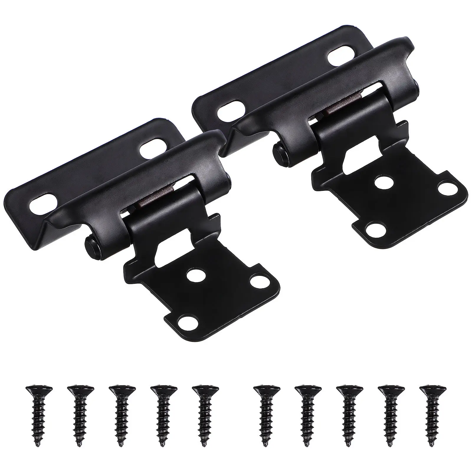 1Set Overlay Semi Cover Cabinet Hinge Soft Close Kitchen Cabinet Door Hinges Self Closing Black Hidden Hinges Door Hinge
