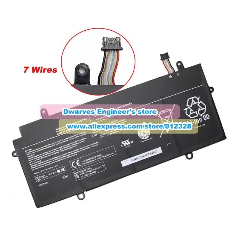 Imagem -04 - Bateria para Toshiba 14.8v 3380mah 52wh Portátil 166 Z30-a Z30-b Portege Z30-c Satélite Z30t-a Z30t-b Z30t-c Original Pa5136u1brs