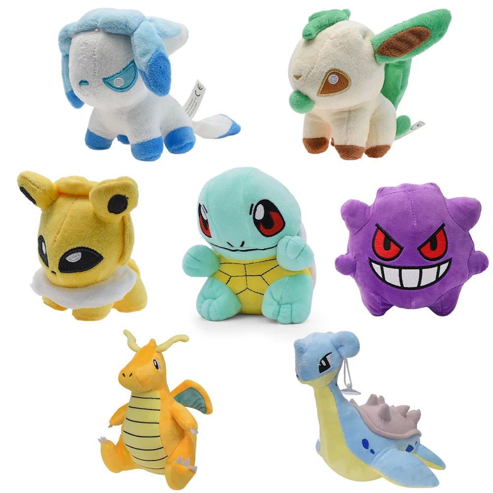 Pokemon Plush Toys Vaporeon Flareon Eevee Sylveon Espeon Umbreon Glaceon Leafeon Jolteon Soft Stuffed Dolls Spinda Dragonite