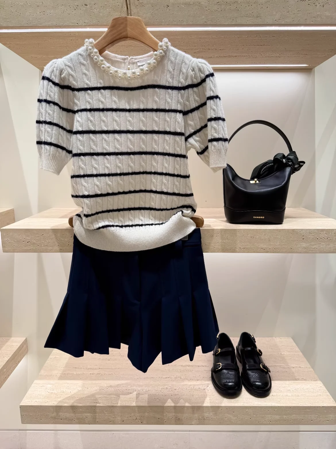 

Romantic Pearl Collar Slim Fit ort Sve Camere Knitted Sweater HEIDD 2025 Autumn Winter Faion Women's Premium Knitwear