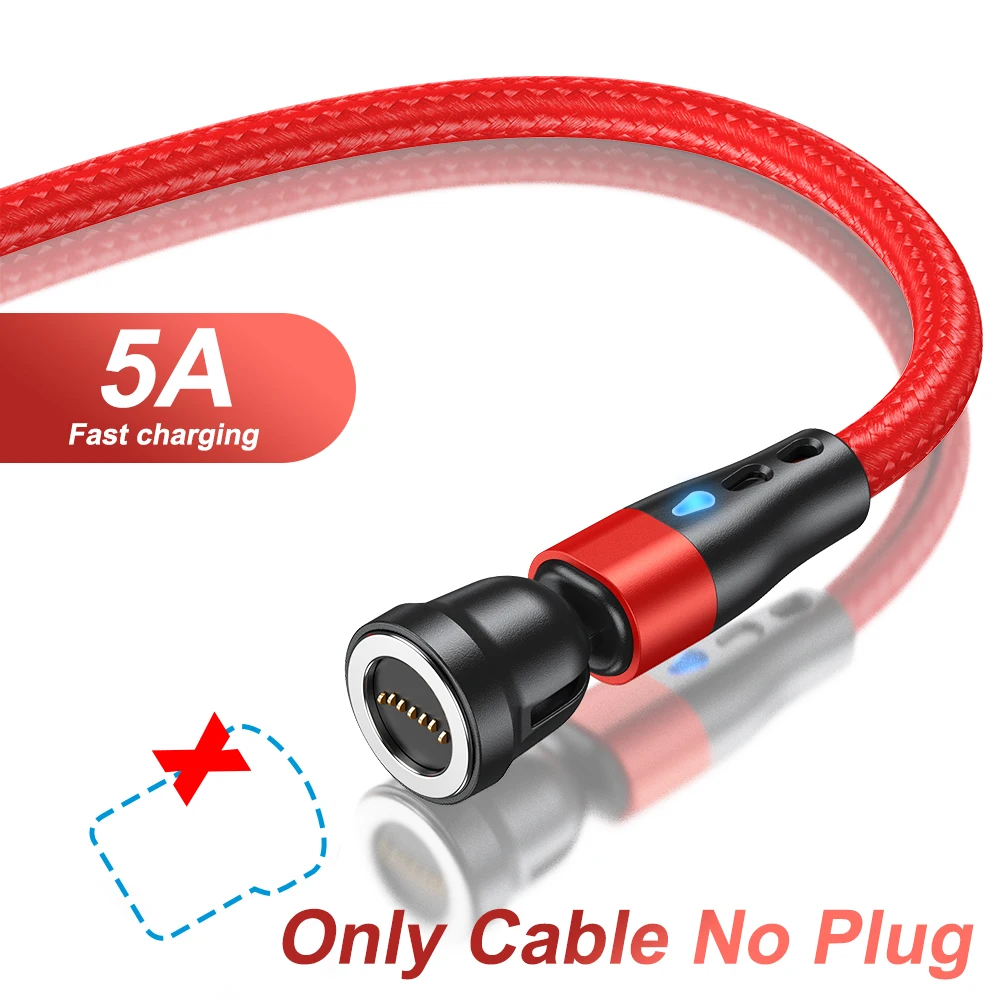 AUFU 7Pin 5A Magnetische Typ C Kabel Für Xiaomi POCO Redmi Magnet Schnelle Lade Draht Für iPhone iPad Samsung Micro USB Daten kabel