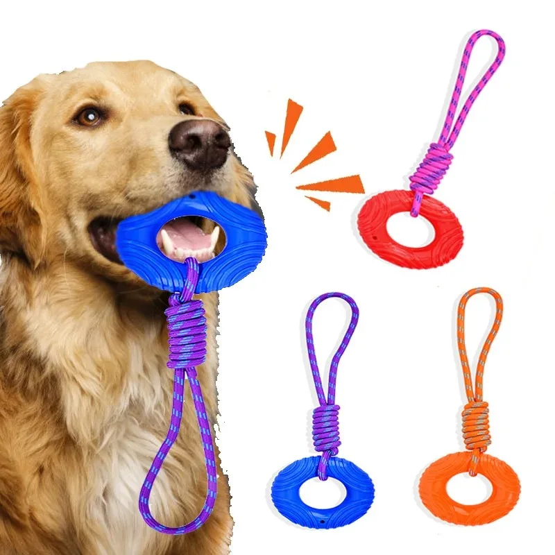 

Funny Dogs Interactive Training Toys For Large Pets Ring Puller Chew Bite Resistant Teeth Cleaning Toys Pet Supplies