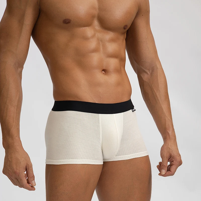 Calzoncillos bóxer de Modal para Hombre, ropa interior Sexy, bragas sólidas, transpirables, con bolsa de bulto grande, lote de 3 unidades