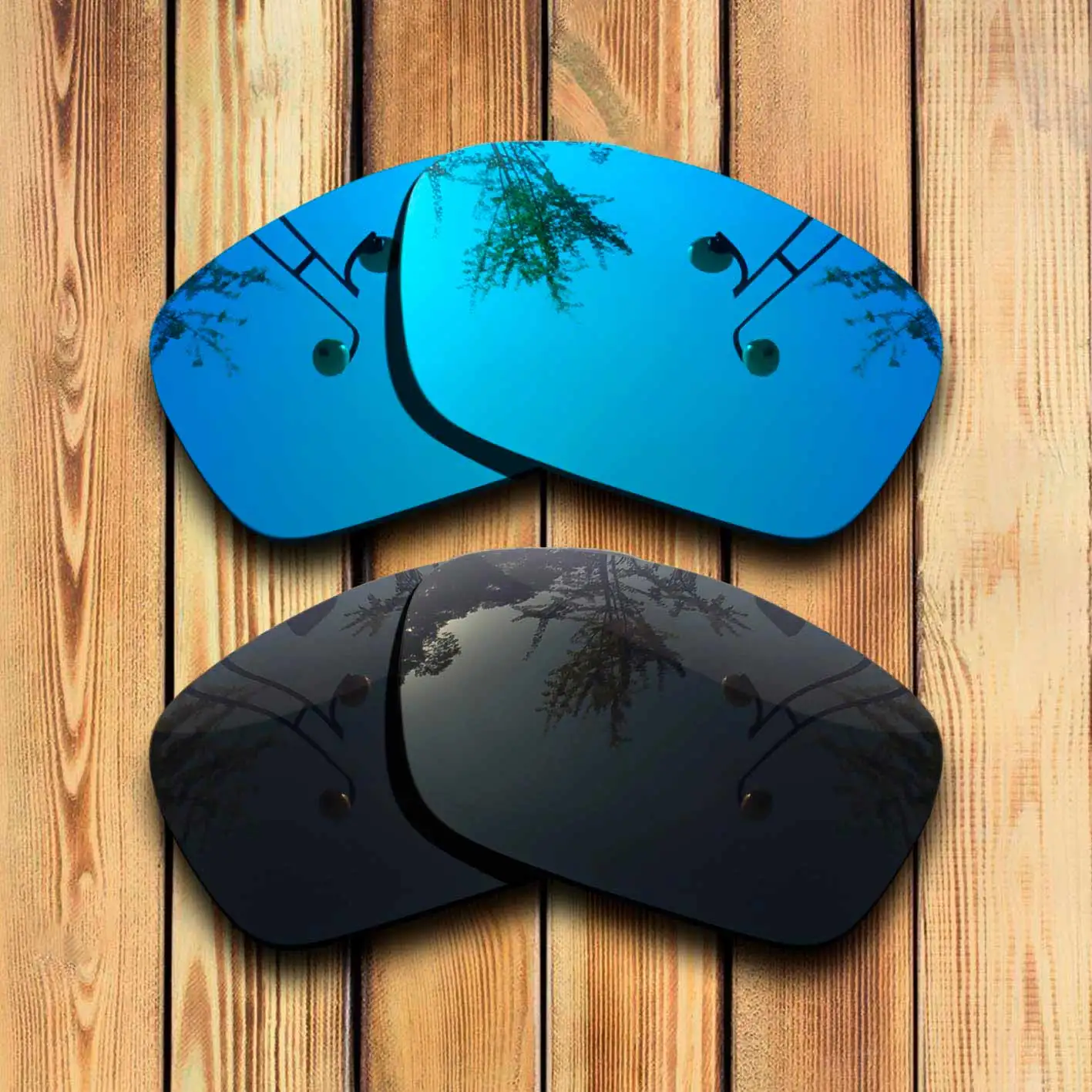 

100% Precisely Cut Polarized Replacement Lenses for SIPHON Sunglasses Blue& Solid Black Combine Options