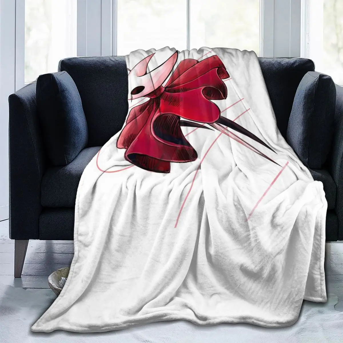 

Hornet Hollow Knight Game Dynamic Attack Blanket Flannel Sofa Throw Blanket for Home Bedroom Travel Throws Bedspread Quilt