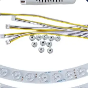 Curved LED Light Strip for Ceiling Fans with Lens-Based Light Optimization and 72W Output per Unit for For indoor Applications