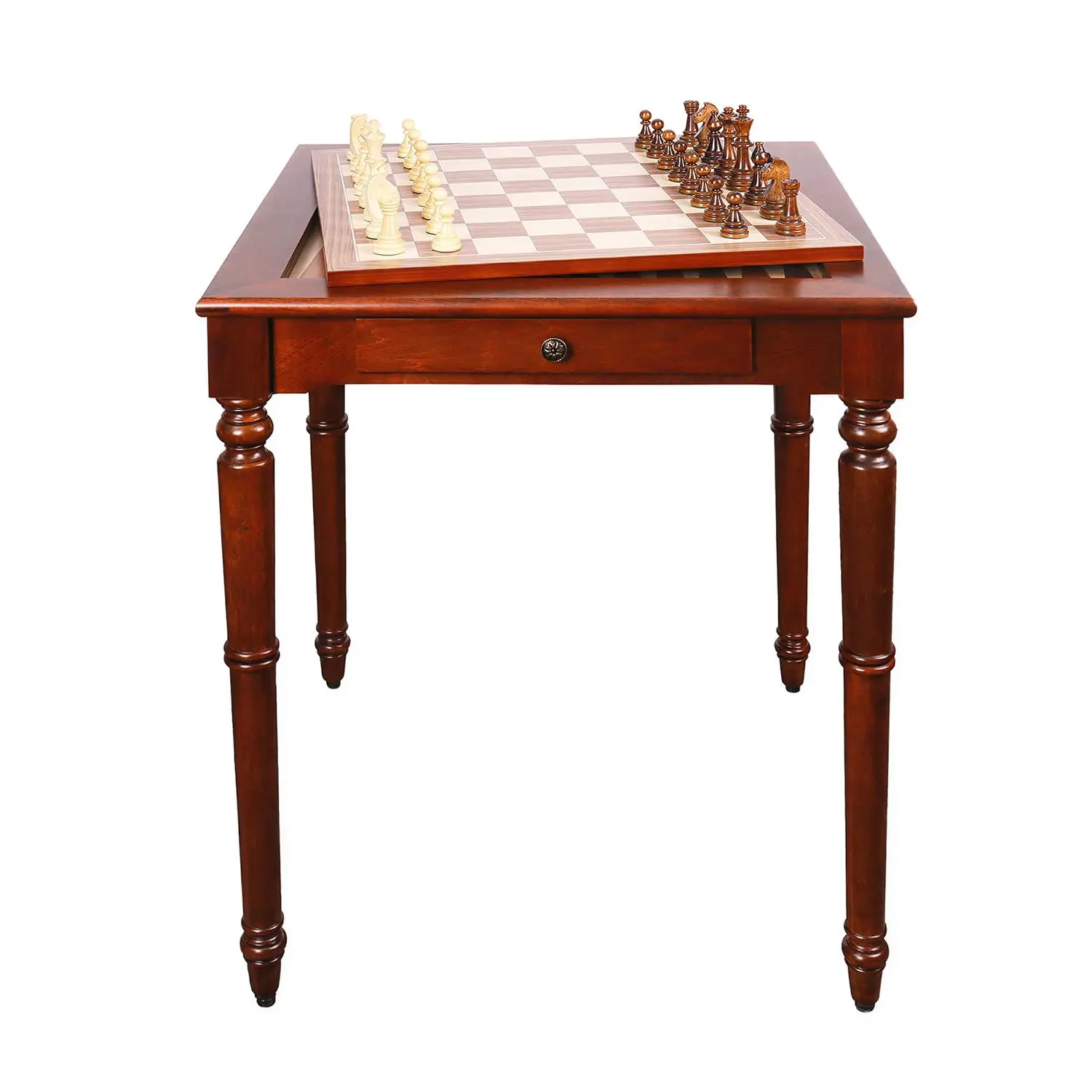 3-in-1 Chess Checkers Backgammon Board Game Table Set with Pieces, Customized