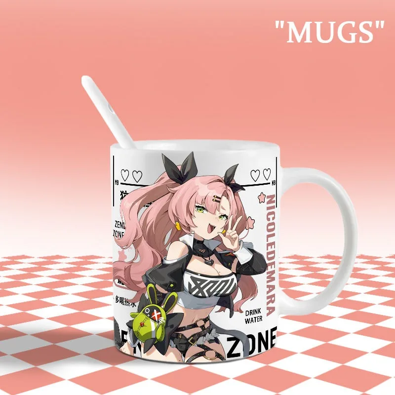 Anime Zenless Zone Zero Cosplay Billy The Kid Ellen Joe Ben Bigger Corin Cup Ceramic Print Coffee Milk Tea Juice Mug Gift Cups