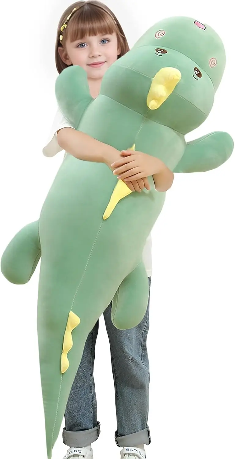 

32" Giant Dinosaur Plush Toy Pillow, Soft Stuffed Animal Doll for Kids, Birthday Gift