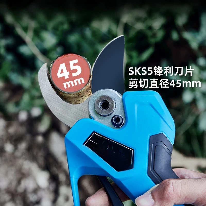 4.5 cm large diameter, lithium battery pruning shears, garden electric shears, rechargeable pruning shears