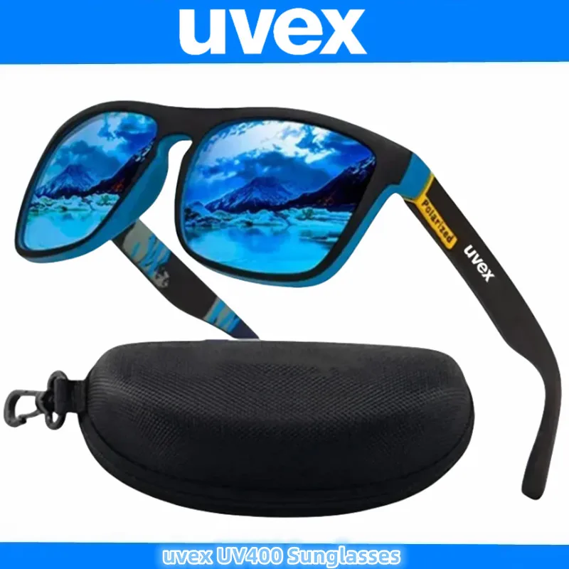 UVEX New Men's Polarized Sunglasses Colorful Film Sports Sunglasses Elastic Paint PC Frame Glasses