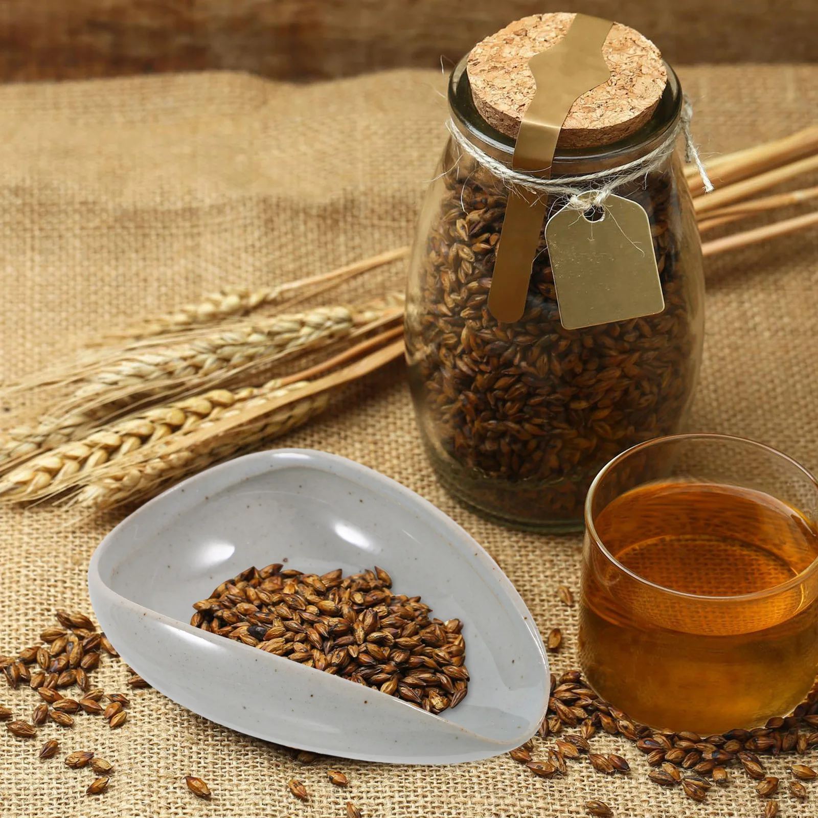 

Ceramic Coffee Bean Dosing Tray Multi-Functional for Weighing Beans Holding Powder and Tea Leaves Unique Design Prevents Rolling