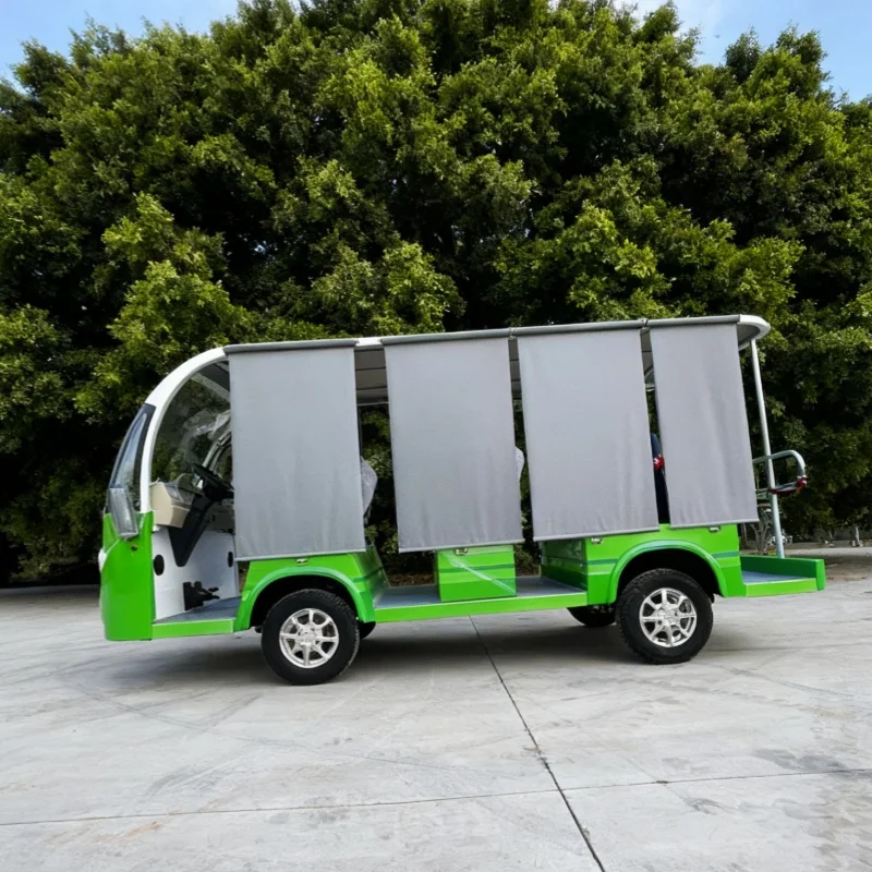 

Hot Selling Micro Pure Electric Tourist Bus Shuttle Sightseeing Bus New Energy Made In China Sunshine Curtain Bus-Style Seats
