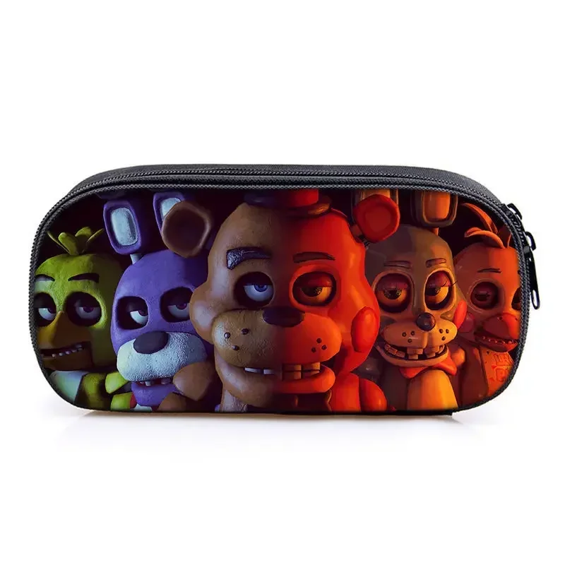 FNAF Pencil Case Kawaii Anime Figure Bag Game Five Night At Freddy Pencil Cases Pouch Stationery Back To School Supply Kids Gift