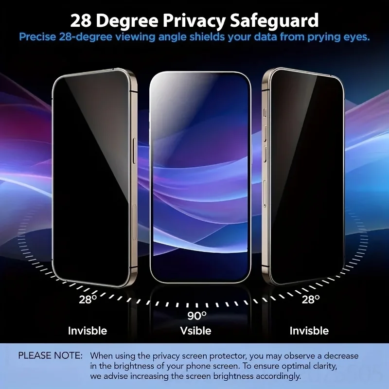 5 piezas vidrio templado de privacidad para iPhone 16/15/14/13 Pro Max 11 Pro 12 Mini, protector de pantalla antimirones para 13 Pro Max 7 8 XS XR 15 Plus 16E 3